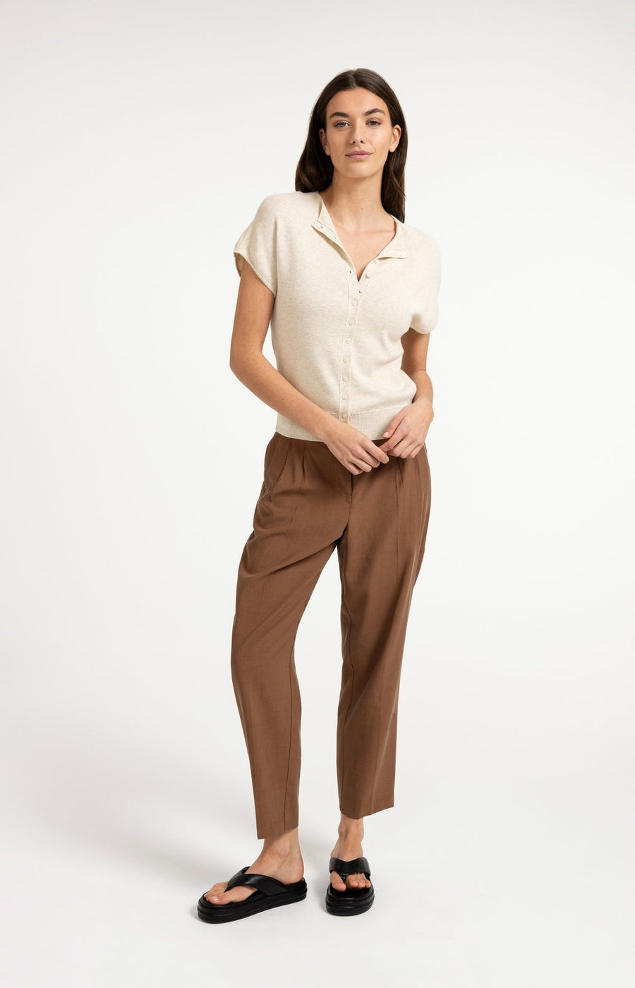 Yaya 01-010163 knitted cardigan beige