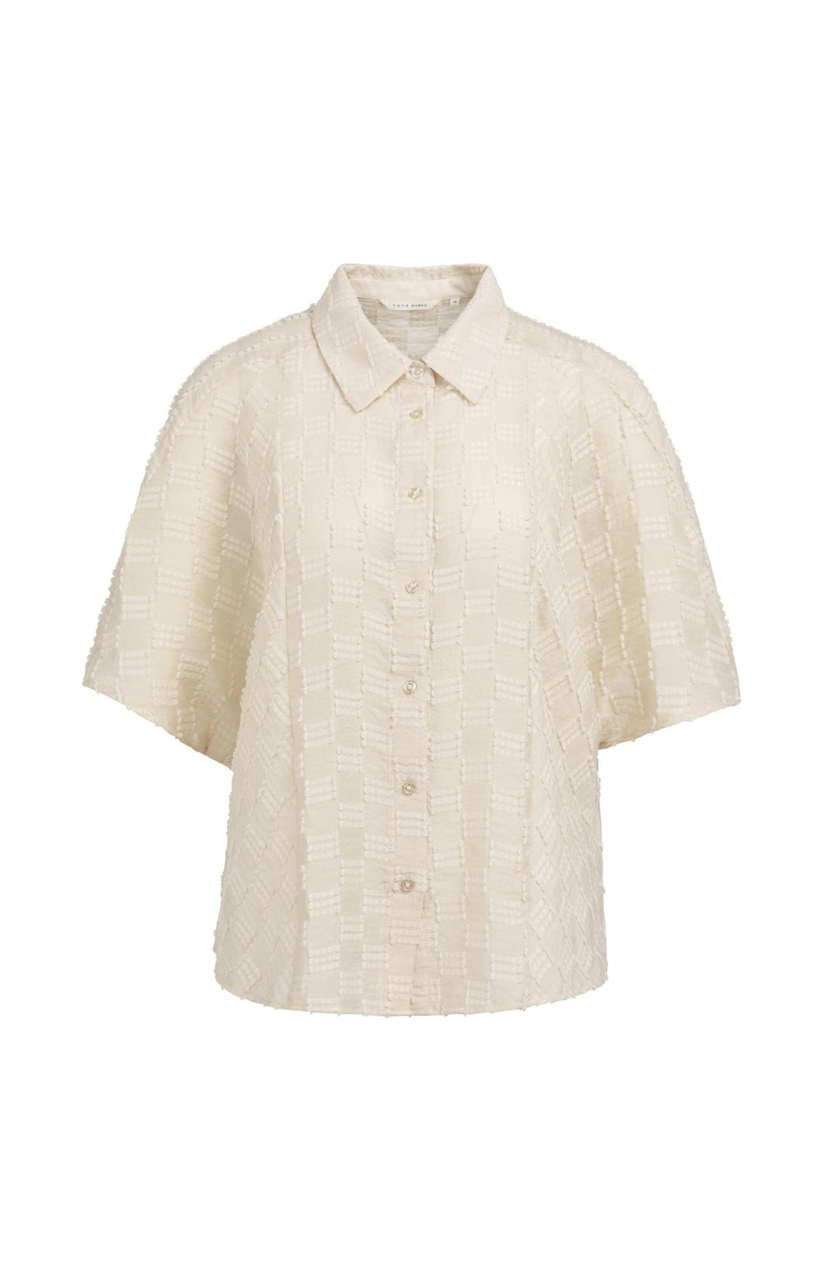 Yaya 01-201230 Jacquard blouse beige