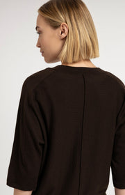Yaya 01-000609 V neck sweater brown