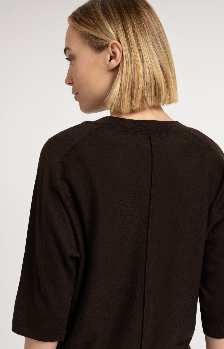 Yaya 01-000609 V neck sweater brown