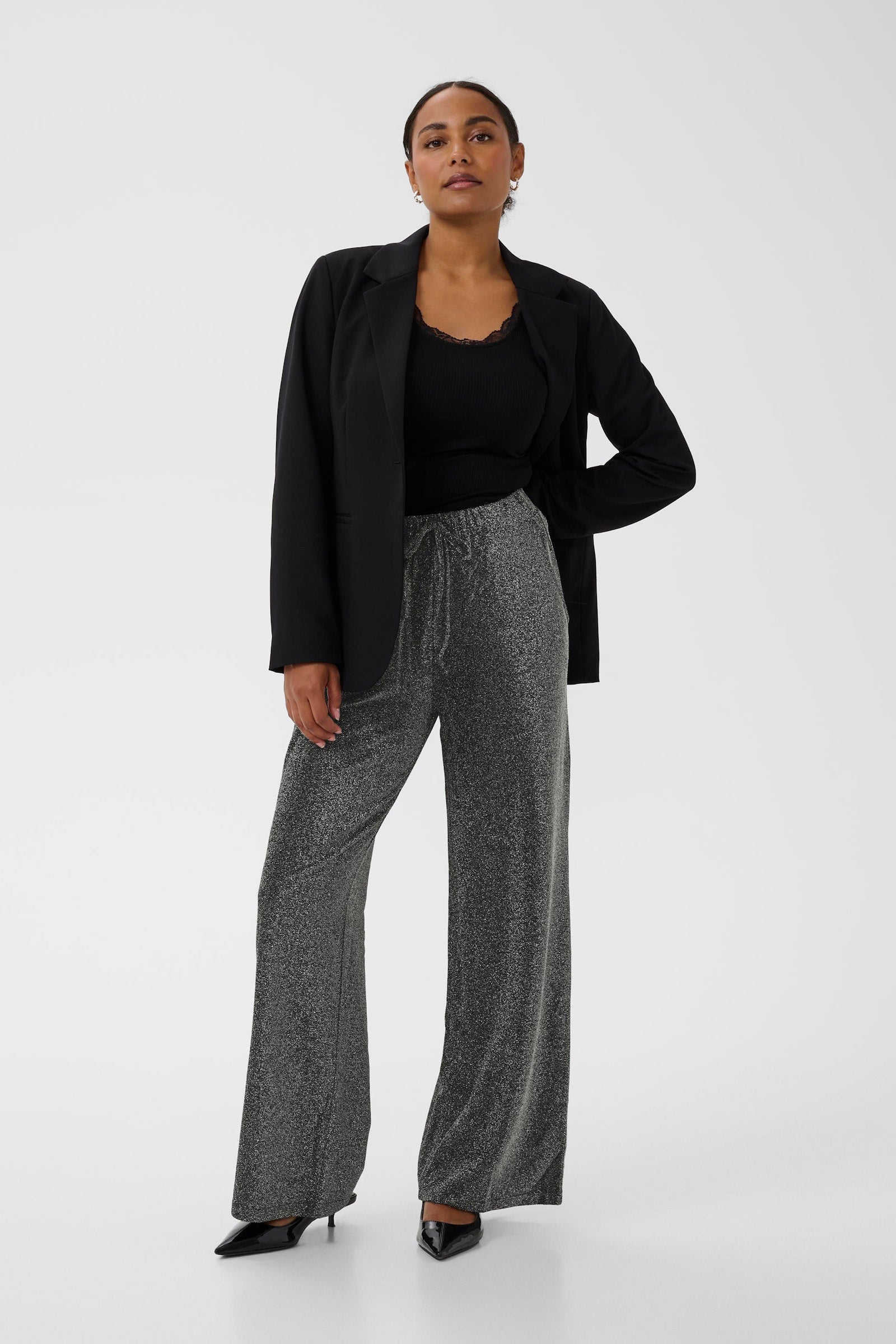 Kaffe KArita pants Silver