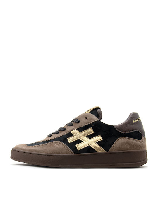 Another Trend A032.81 Ante terciopelo black & light brown suede