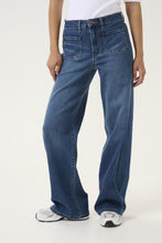 Load image into Gallery viewer, Kaffe KAkarla HW Wide jeans blue
