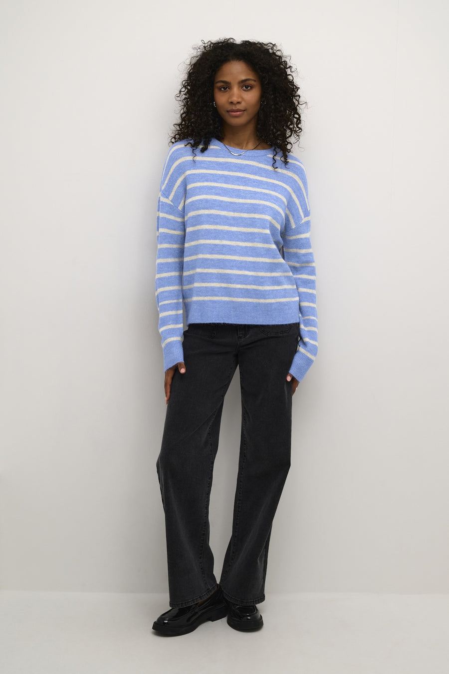 Kaffe KAlida knit pullover blue