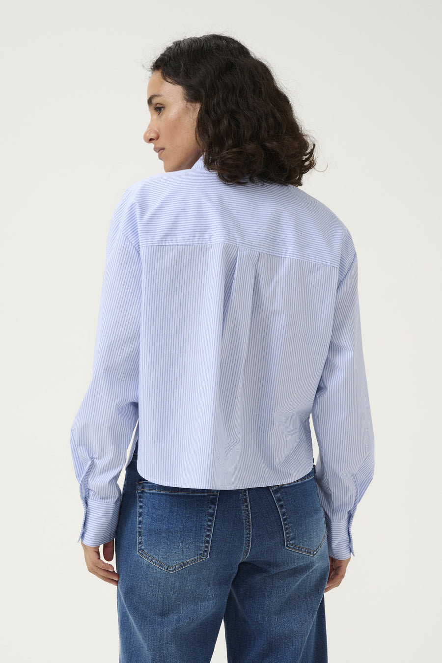 Kaffe KAsofie shirt white and blue stripe