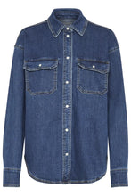 Load image into Gallery viewer, Kaffe KAsinem denim shirt blue
