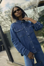 Load image into Gallery viewer, Kaffe KAsinem denim shirt blue
