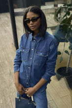 Load image into Gallery viewer, Kaffe KAsinem denim shirt blue
