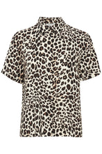 Load image into Gallery viewer, BYOUNG BYMMJOELLA CROP SHIRT LEOPARD BLACK MIX
