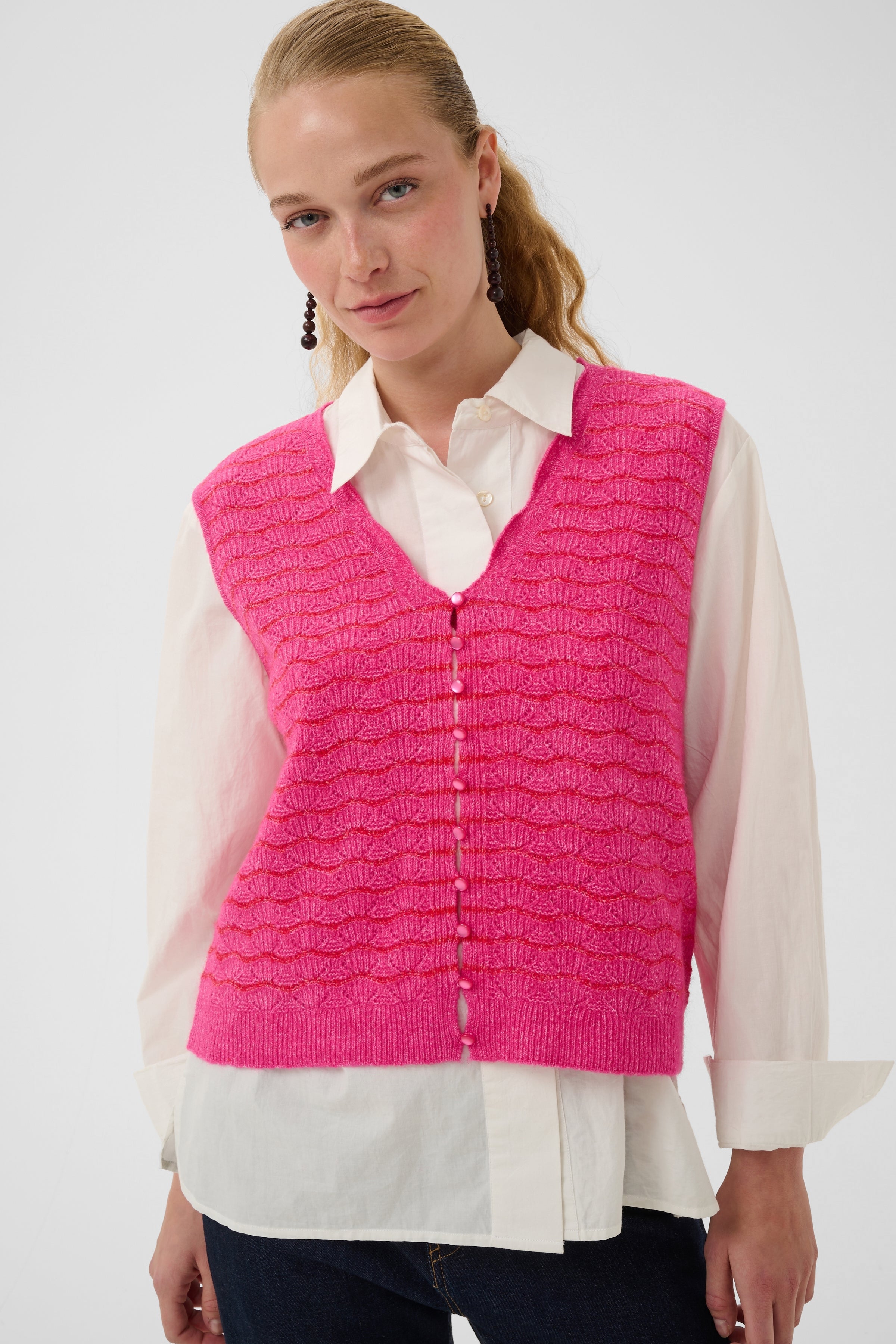 Culture CUemera Julietta Waistcoat pink