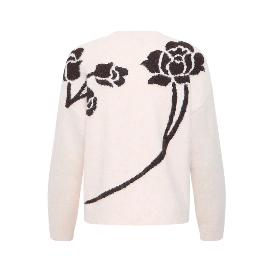 BYOUNG BYomea flower jumper 4 chocolate