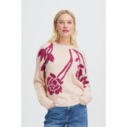 BYOUNG BYomea flower jumper 4 pink