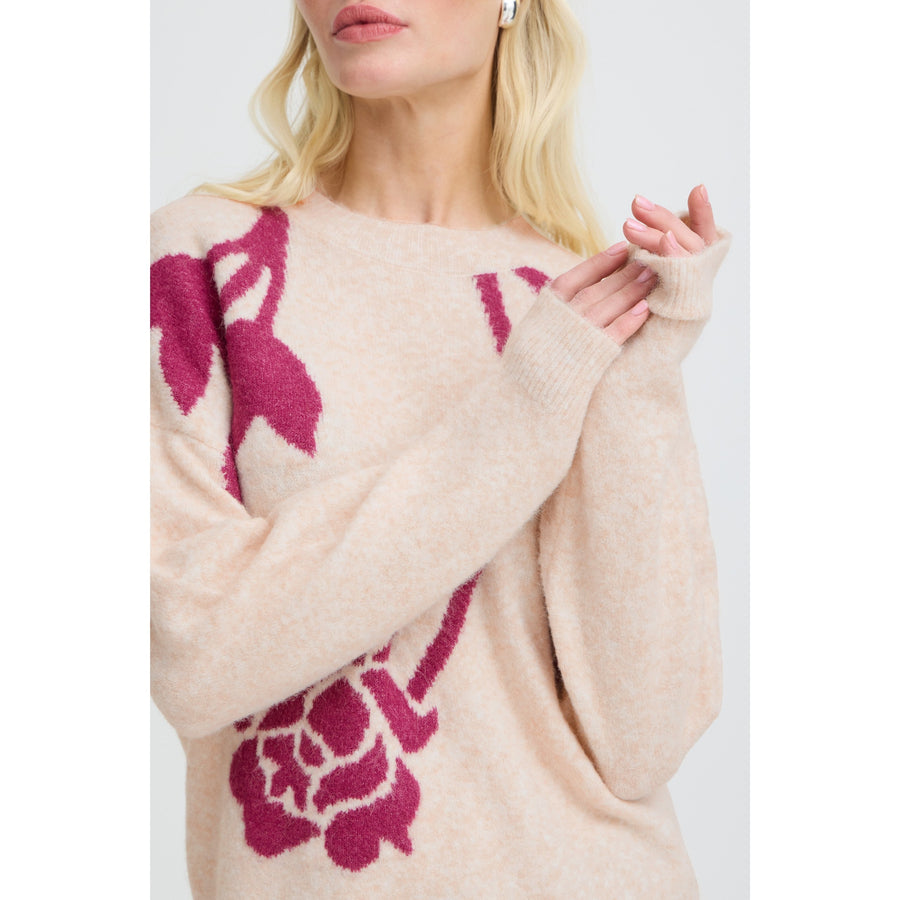BYOUNG BYomea flower jumper 4 pink