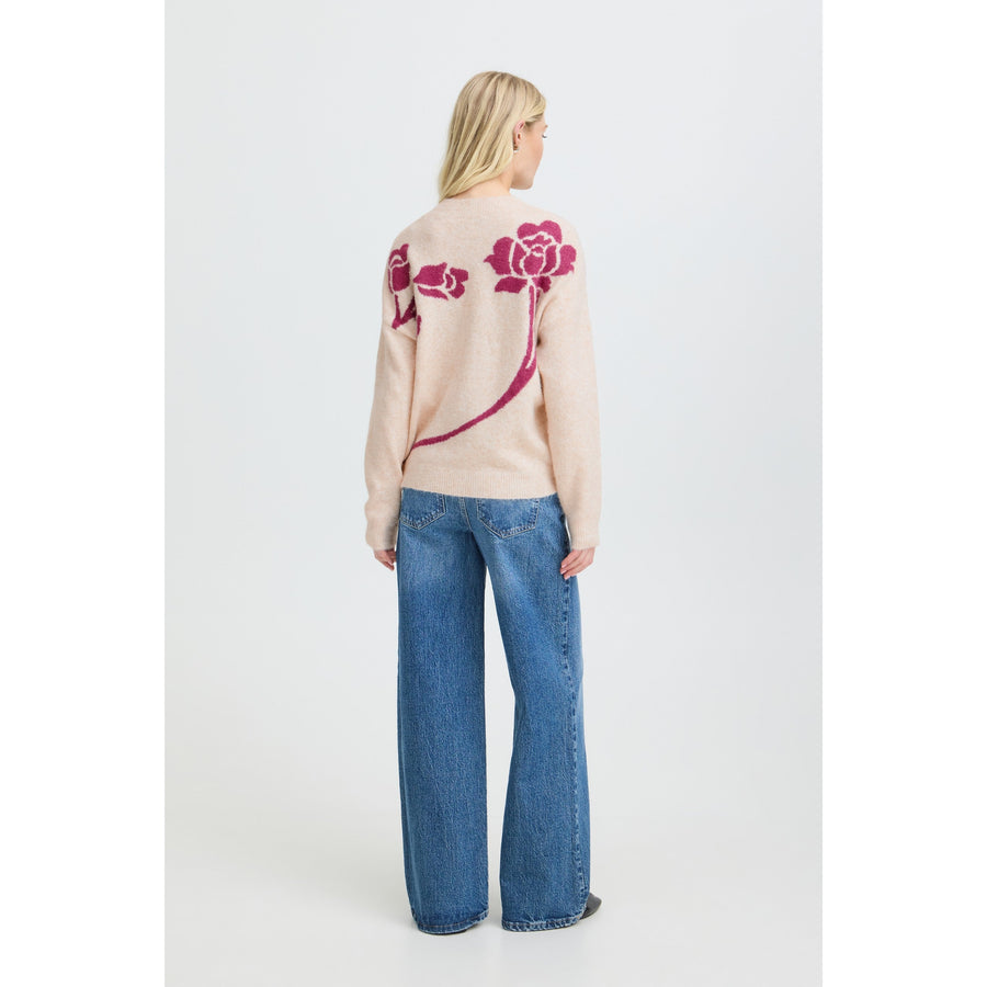 BYOUNG BYomea flower jumper 4 pink