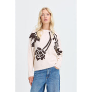 BYOUNG BYomea flower jumper 4 chocolate