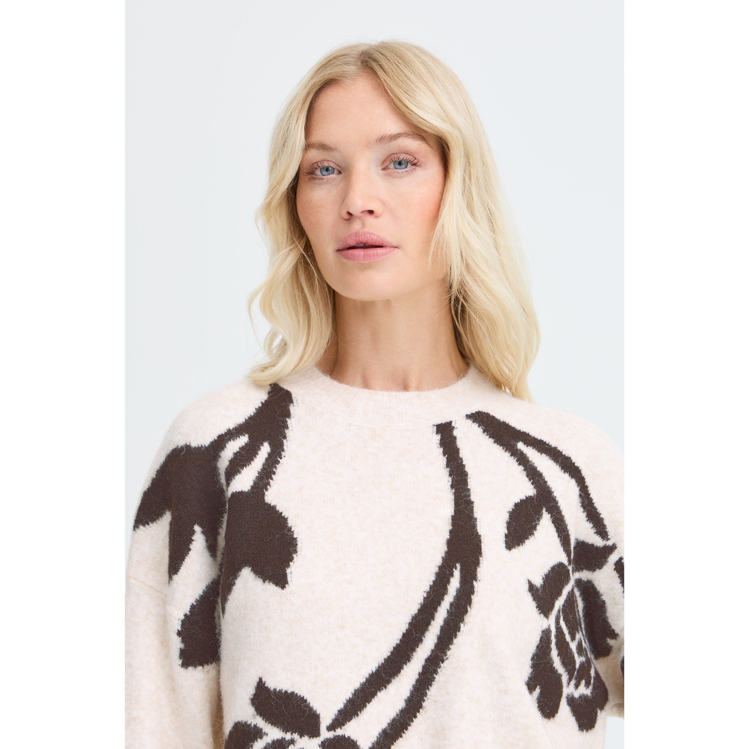 BYOUNG BYomea flower jumper 4 chocolate