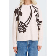 BYOUNG BYomea flower jumper 4 chocolate