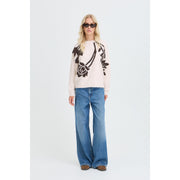 BYOUNG BYomea flower jumper 4 chocolate