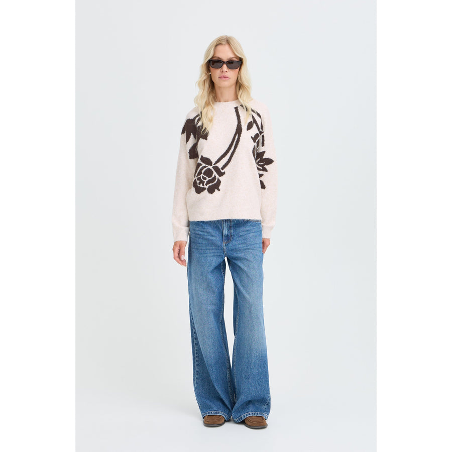 BYOUNG BYomea flower jumper 4 chocolate