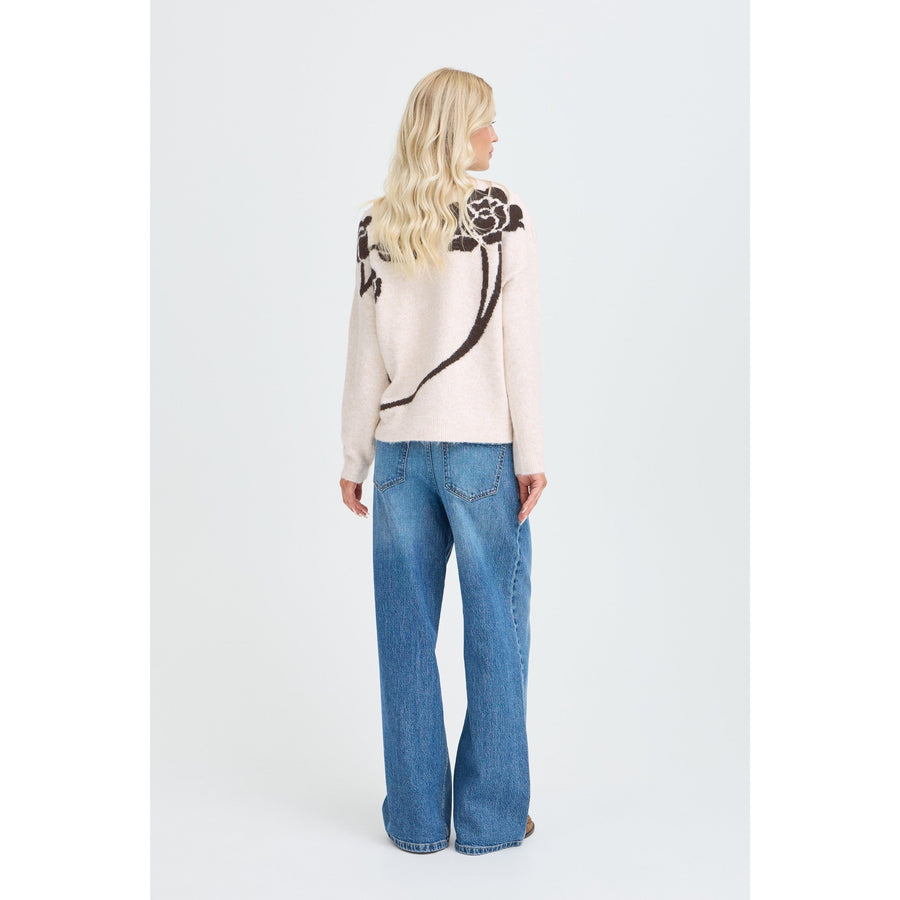 BYOUNG BYomea flower jumper 4 chocolate