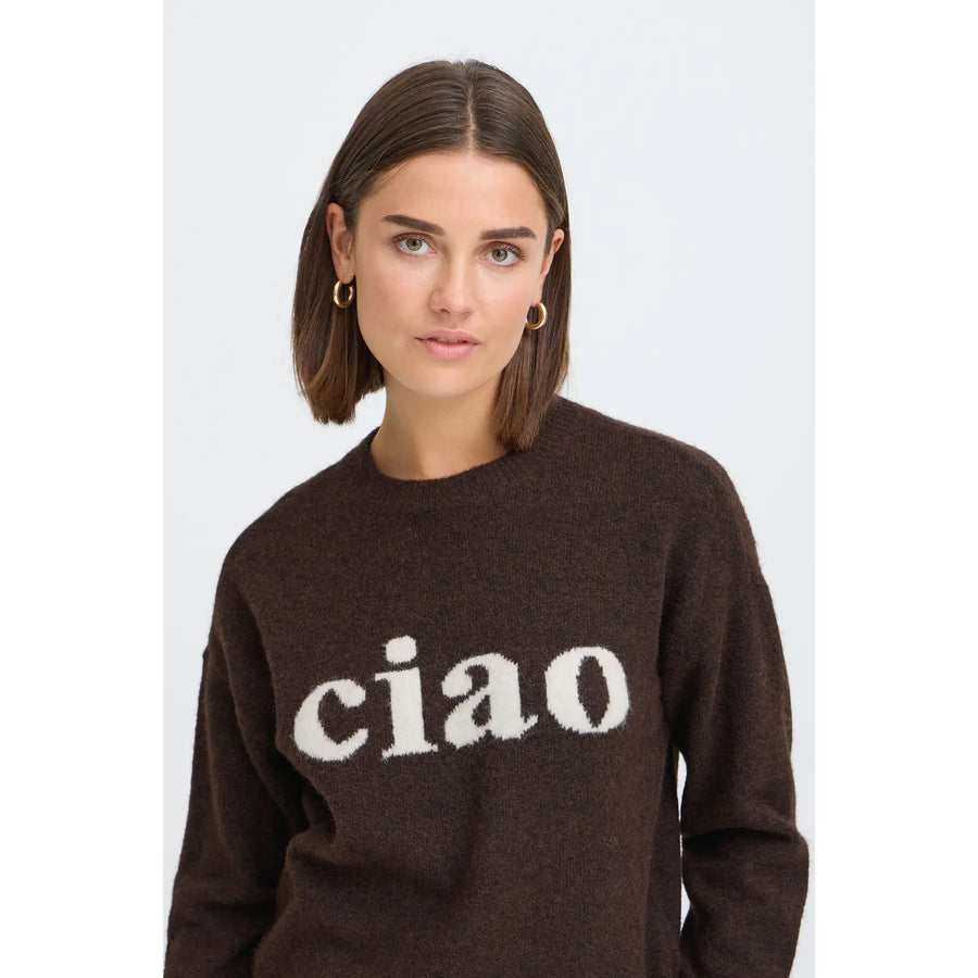 Fransa FRflorence pu 2 Ciao brown jumper