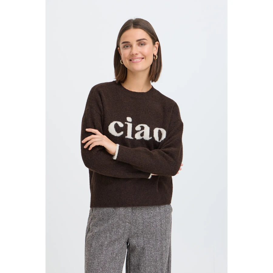 Fransa FRflorence pu 2 Ciao brown jumper