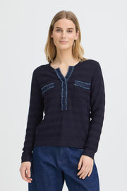 Pulz PZsara denim mix knit