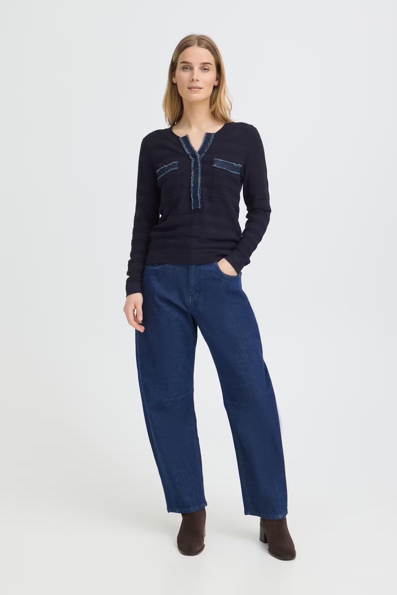 Pulz PZsara denim mix knit