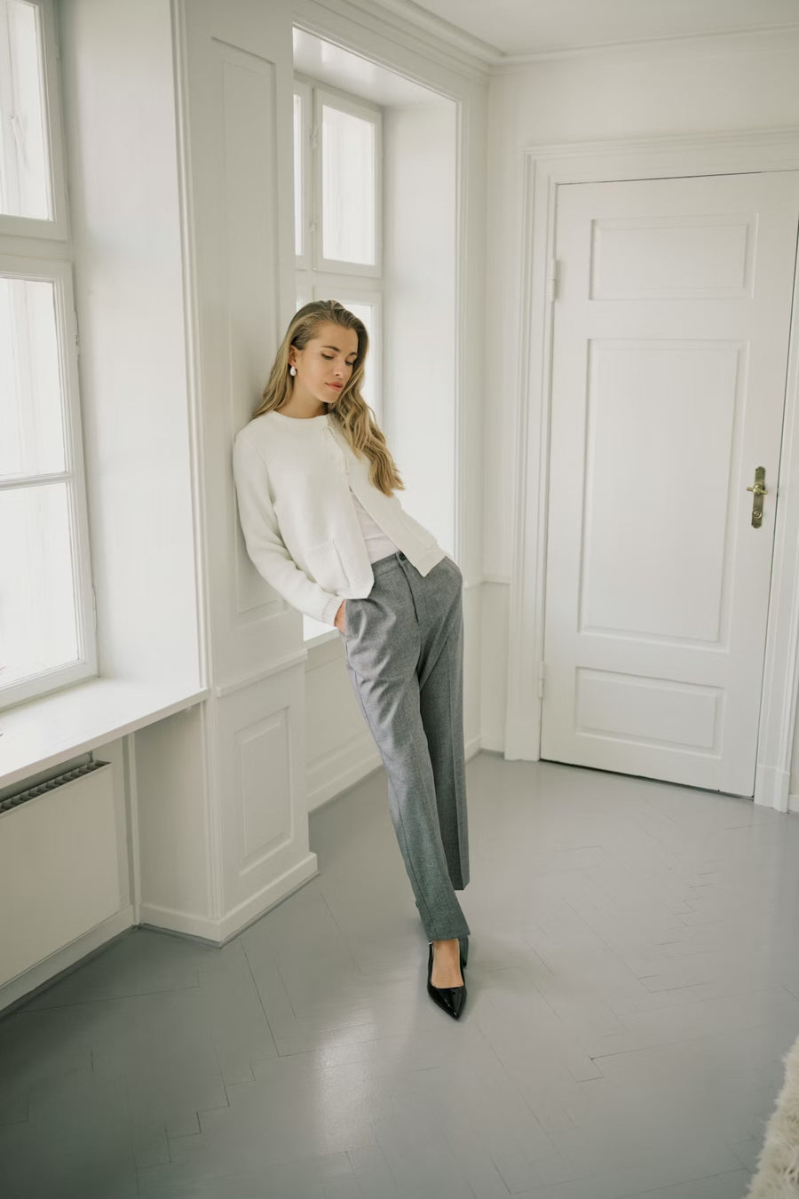 KAFFE KAbowie Cardigan chalk