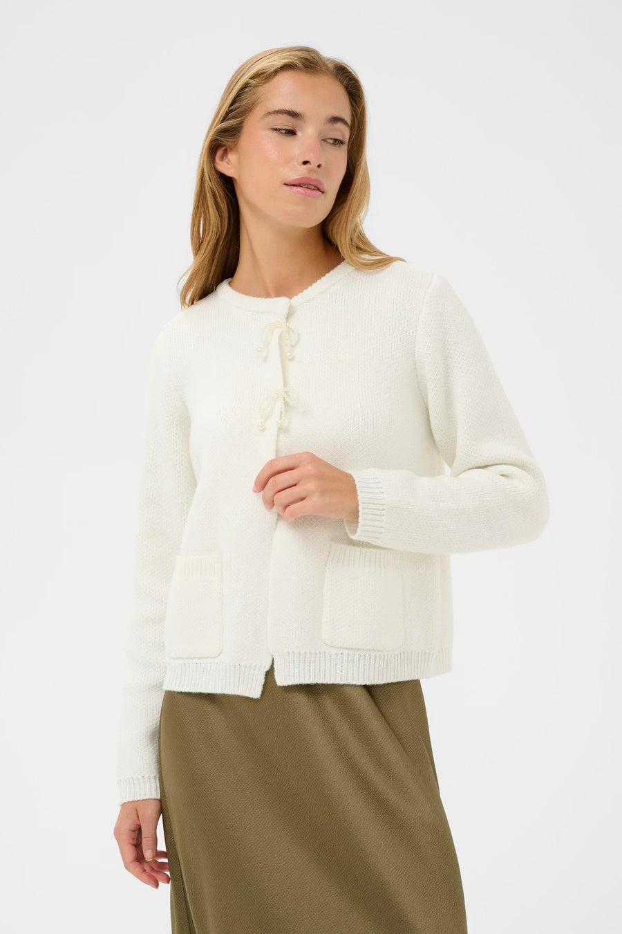 KAFFE KAbowie Cardigan chalk