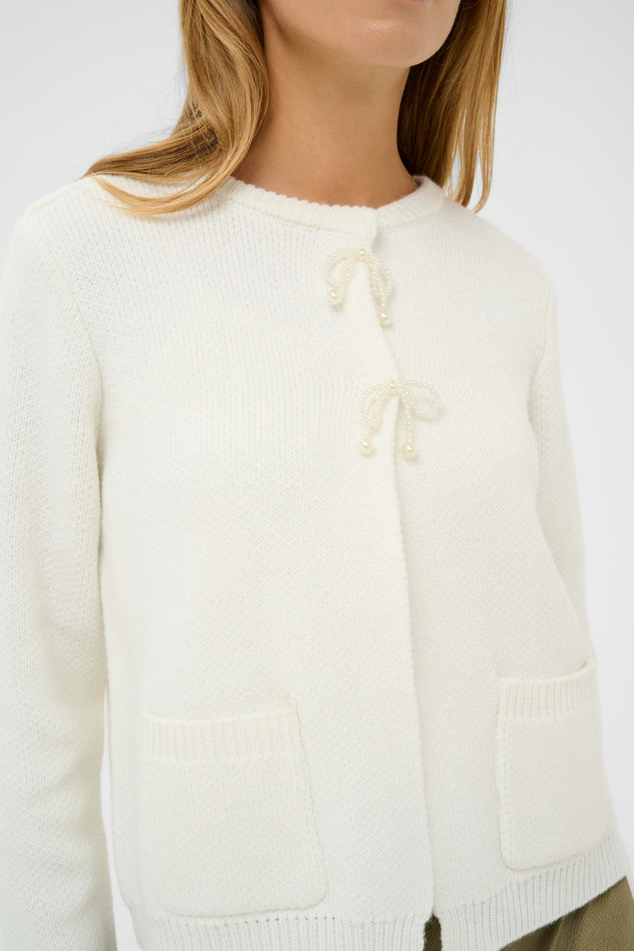 KAFFE KAbowie Cardigan chalk