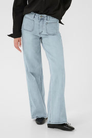 KAFFE KAbrook HW reg fit jeans light blue