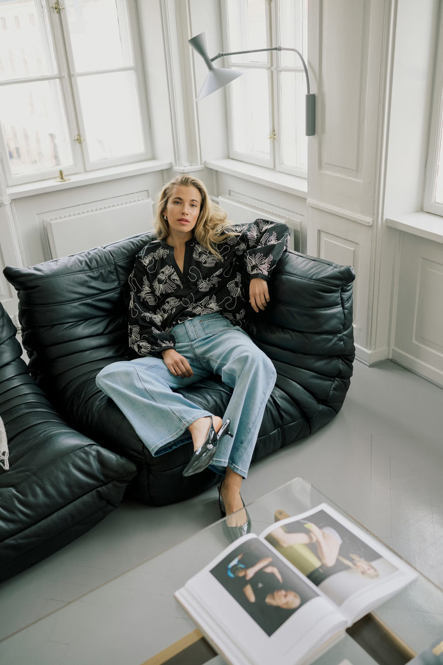 KAFFE KAbrook HW reg fit jeans light blue