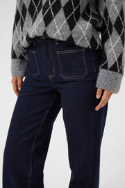 Kaffe KAbrook HW reg fit jeans dark navy