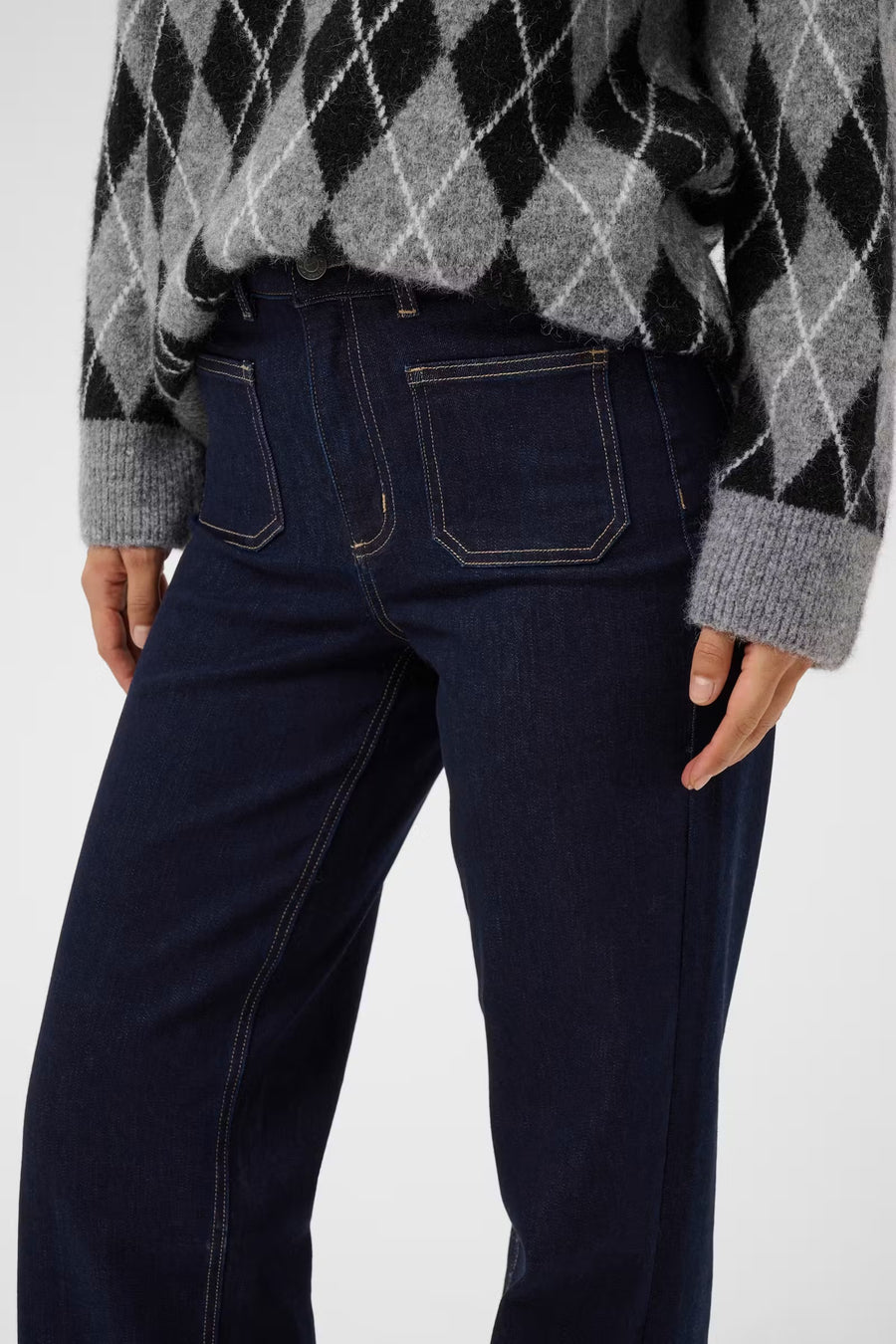 Kaffe KAbrook HW reg fit jeans dark navy