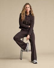Red Button SRB5028 Jacket punta pinstripe brown