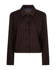 Red Button SRB5028 Jacket punta pinstripe brown