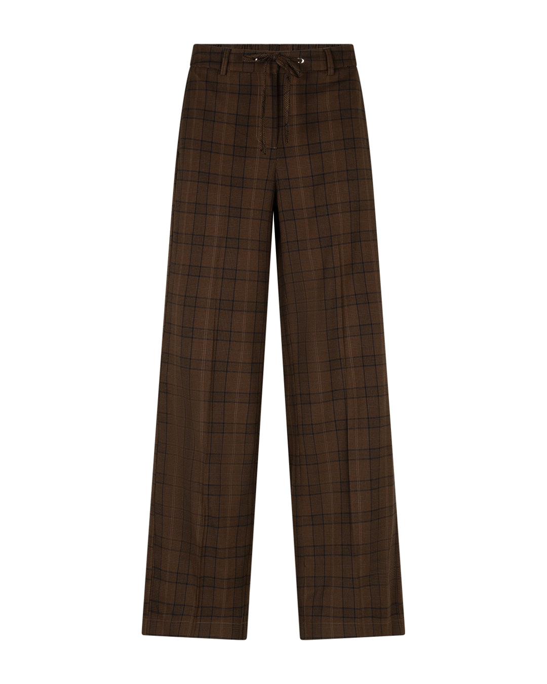 Red Button SRB5171 claudette multi check highrise pant brown