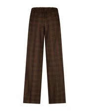 Red Button SRB5171 claudette multi check highrise pant brown