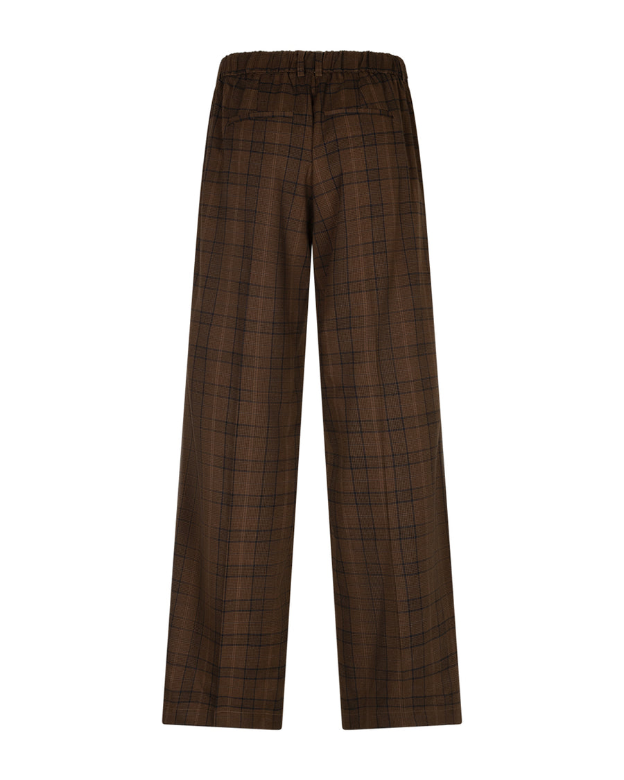 Red Button SRB5171 claudette multi check highrise pant brown