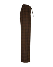 Red Button SRB5171 claudette multi check highrise pant brown
