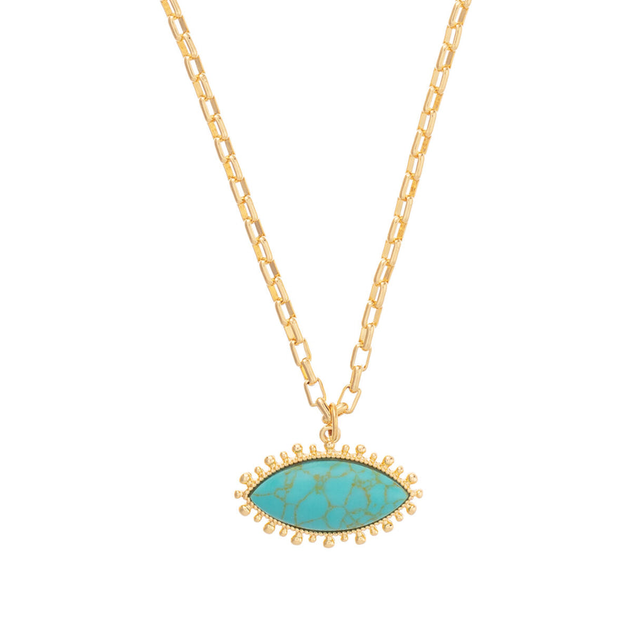 Talis Chains Eye Pendant necklace Turquoise