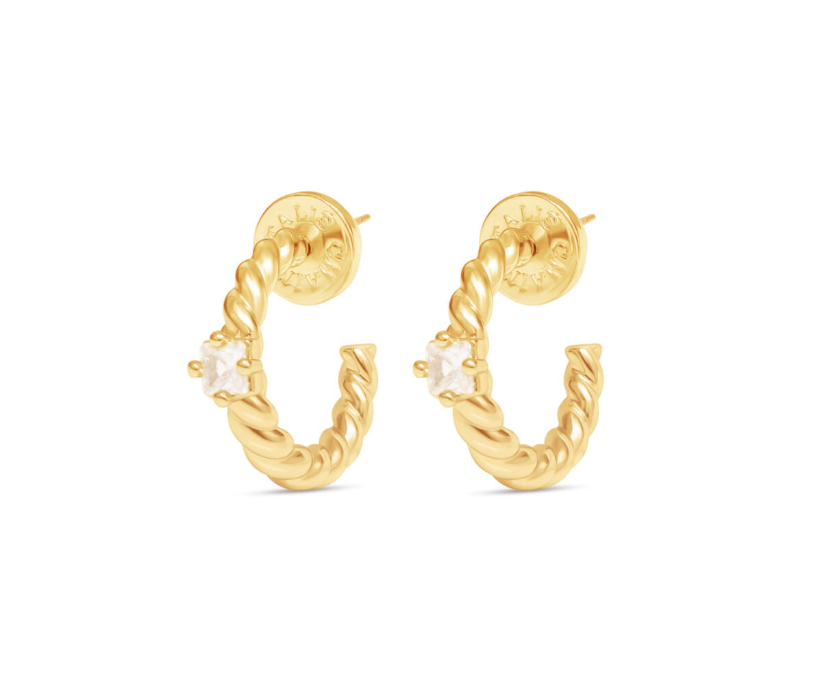 Talis Chains Everyday twist hoops CZ