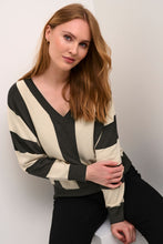 Load image into Gallery viewer, CULTURE CUannemarie Stripe V neck pullover
