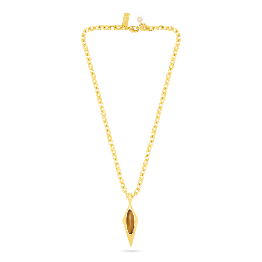 Talis Chains Oval Kite Pentant necklace Tigers eye