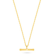 Talis Chains T Bar Pendant on belcher chain White CZ