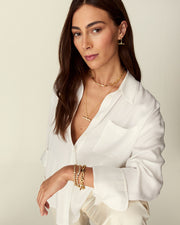 Talis Chains T Bar Pendant on belcher chain White CZ
