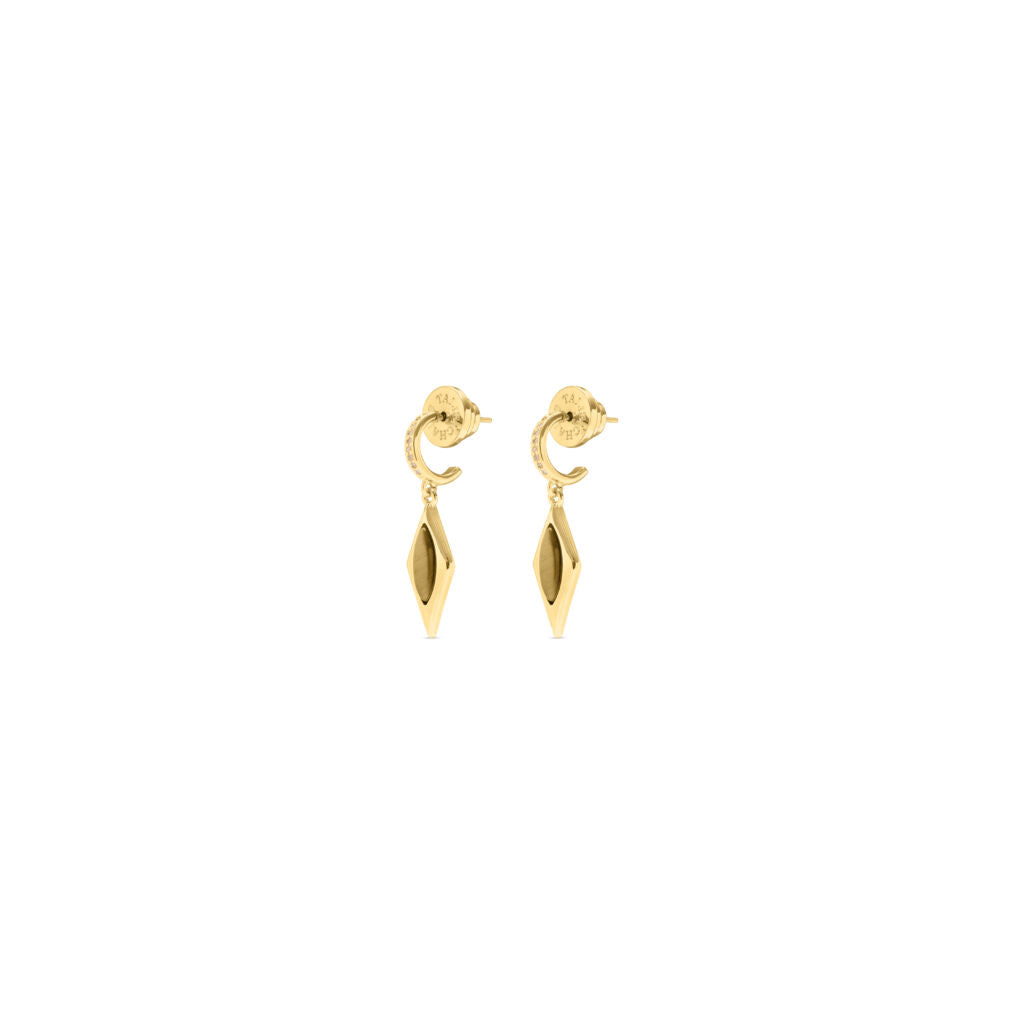 Talis Chains Oval kite earrings t tigers eye