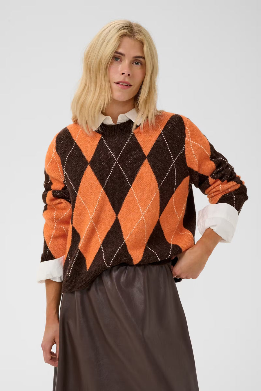 Culture CUargyle pullover orange