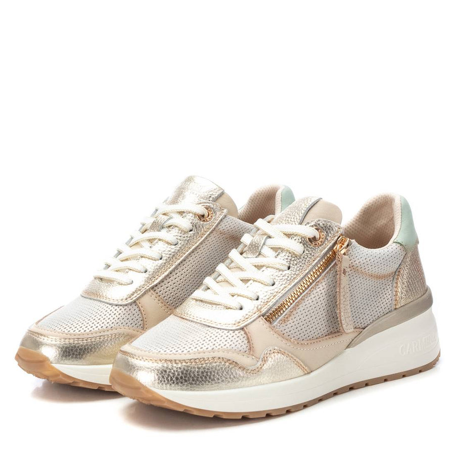 Carmela 162268 Gold leather trainer